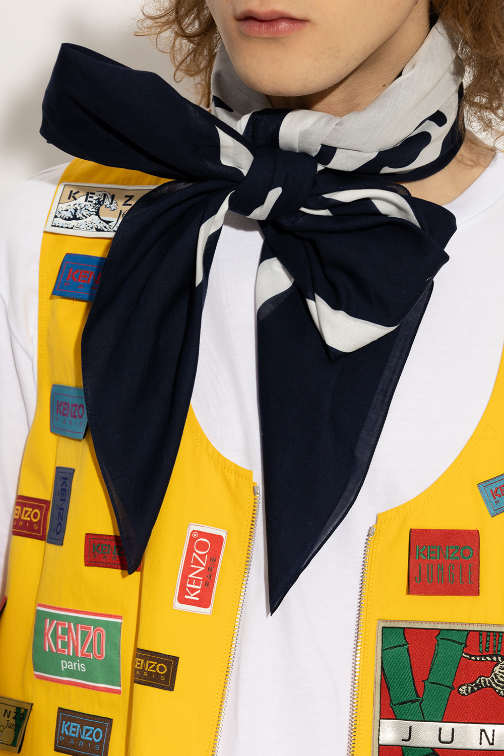 Navy blue Cotton scarf Kenzo - Vitkac Canada